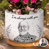 Personalized Photo Home Decor Ceramic Plant Pot - Memorial Sympathy Gifts - Love Never Fades