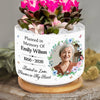 Personalized Photo Home Decor Ceramic Plant Pot - Memorial Sympathy Gifts - Forever Loved Never Forgotten