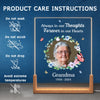 Personalized Photo Shaped 3D LED Walnut Night Light - Memorial Sympathy Gift - Forever in Our Hearts