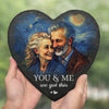 Personalized Photo Heart Shaped Stone With Stand - Anniversary Wedding Gifts For Couple - You And Me, Forever