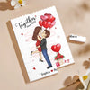 Personalized Vertical Rectangle Shaped Building Brick Blocks - Anniversary Wedding Gifts For Couple - I Love You Forever