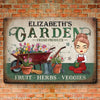 Personalized Home Decor Metal Sign - Garden Gifts For Gardeners - Fruit Herbs Veggies