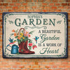 Personalized Home Decor Metal Sign - Garden Gifts For Gardeners - Where Flowers Bloom, So Does Hope
