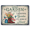 Personalized Home Decor Metal Sign - Garden Gifts For Gardeners - Where Flowers Bloom, So Does Hope