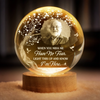 Personalized Photo Crystal Globe Lamp - Memorial Sympathy Gifts - A Love That Remains