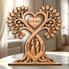 Personalized 2-Layered Wooden Plaque - Anniversary Wedding Gifts For Couple - A Bond That Never Breaks