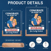 Personalized Shaped 3D LED Walnut Night Light - Anniversary Wedding Gifts For Couple - The Luckiest Husband Ever