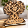 Personalized 2-Layered Wooden Plaque - Anniversary Wedding Gifts For Couple - Growing Together, Rooted In Love
