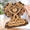 Personalized 2-Layered Wooden Plaque - Anniversary Wedding Gifts For Couple - Growing Together, Rooted In Love