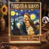 Personalized Photo Shaped 3D LED Walnut Night Light - Anniversary Wedding Gifts For Couple - Forever To Go
