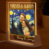 Personalized Photo Shaped 3D LED Walnut Night Light - Anniversary Wedding Gifts For Couple - Forever To Go