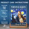 Personalized Photo Shaped 3D LED Walnut Night Light - Anniversary Wedding Gifts For Couple - Forever To Go