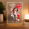 Personalized Shaped 3D LED Walnut Night Light - Anniversary Wedding Gifts For Couple - Together Through Every Chapter
