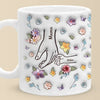 Mom, You Hold My Hand, Also My Heart BK - Family Personalized Custom 3D Inflated Effect Printed Mug - Mother's Day, Gift For Mom, Grandma