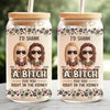 Side By Side Or Miles Apart, Besties Stay In The Heart - Bestie Personalized Custom Glass Cup, Iced Coffee Cup - Gift For Best Friends, BFF, Sisters