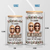 Side By Side Or Miles Apart, Besties Stay In The Heart - Bestie Personalized Custom Glass Cup, Iced Coffee Cup - Gift For Best Friends, BFF, Sisters