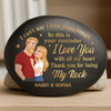 Custom Printed Rock - Personalized Anniversary Wedding Gifts For Husband And Wife, Him And Her - Love Lives In Small Moments