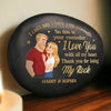 Custom Printed Rock - Personalized Anniversary Wedding Gifts For Husband And Wife, Him And Her - Love Lives In Small Moments