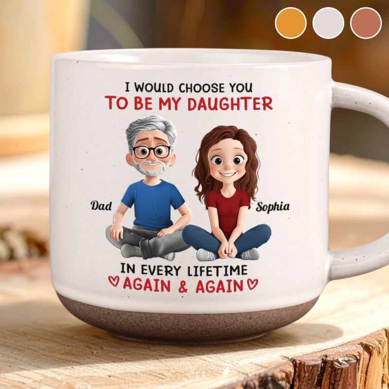 Personalised Pottery Mug – Birthday Gift for Mum, Dad or Daughter – You Make My Heart Bloom
