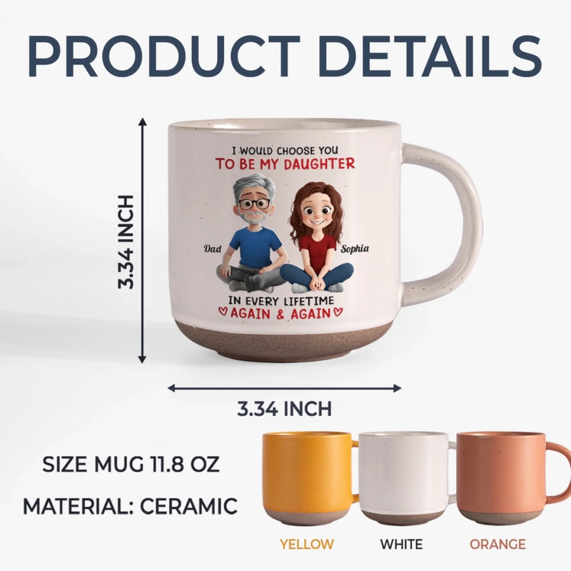 Personalised Pottery Mug – Birthday Gift for Mum, Dad or Daughter – You Make My Heart Bloom