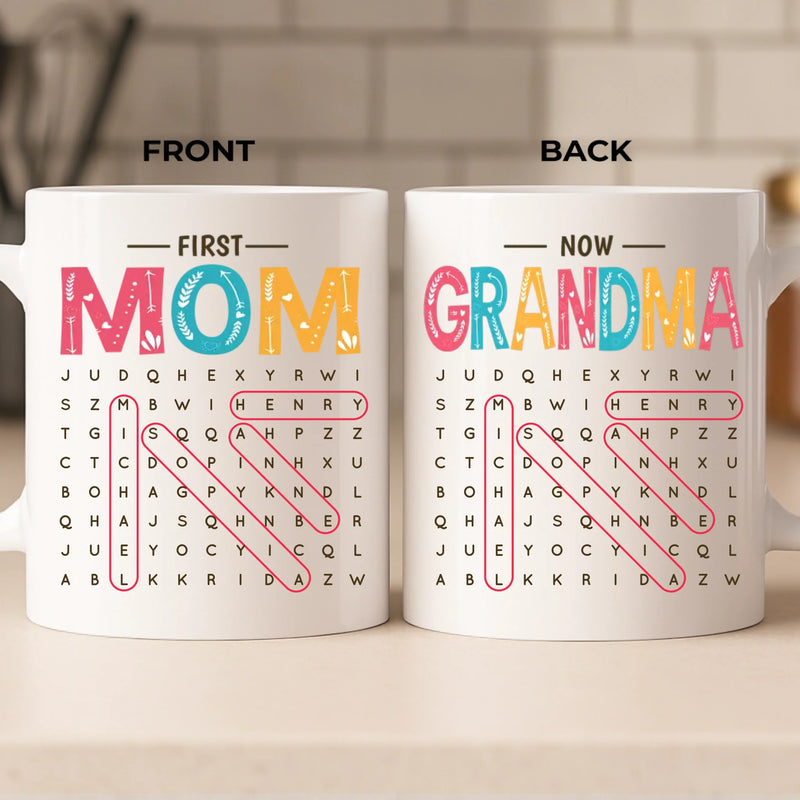 Custom Word Search Puzzle Mug - Personalized Mother's Day Birthday Gifts For Mom, Grandma - Love Found A New Title
