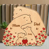 Custom Bear Shaped Wooden Art Puzzle - Personalized Mother's Day Birthday Gifts For Mom, Dad, Brother, Sister, Kids - Home Filled With Hearts