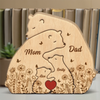 Custom Bear Shaped Wooden Art Puzzle - Personalized Mother's Day Birthday Gifts For Mom, Dad, Brother, Sister, Kids - Their Love Made Us