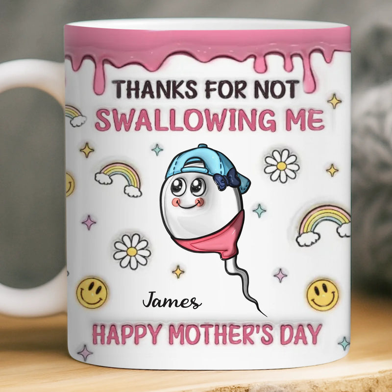 Custom 3D Inflated Effect Printed Mug - Personalized Funny Mother's Day Birthday Gifts For Mom - Mom Raised Tiny Troublemakers
