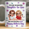 Custom 3D Inflated Effect Printed Mug - Personalized Mother's Day Birthday Gifts For Daughter-In-Law - Our Family Is Better With You