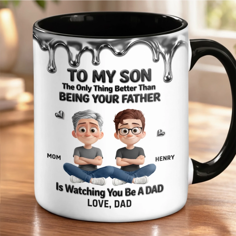 Custom 3D Inflated Effect Printed Accent Mug - Personalized Birthday Gifts For Son - My Greatest Blessing