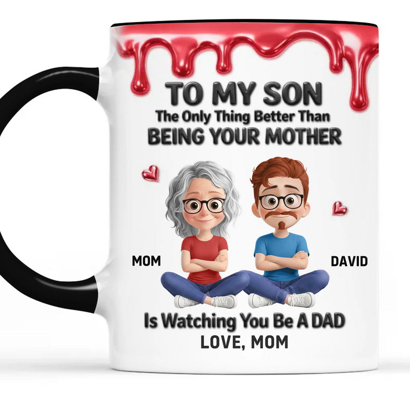Custom 3D Inflated Effect Printed Accent Mug - Personalized Birthday Gifts For Son - My Greatest Blessing