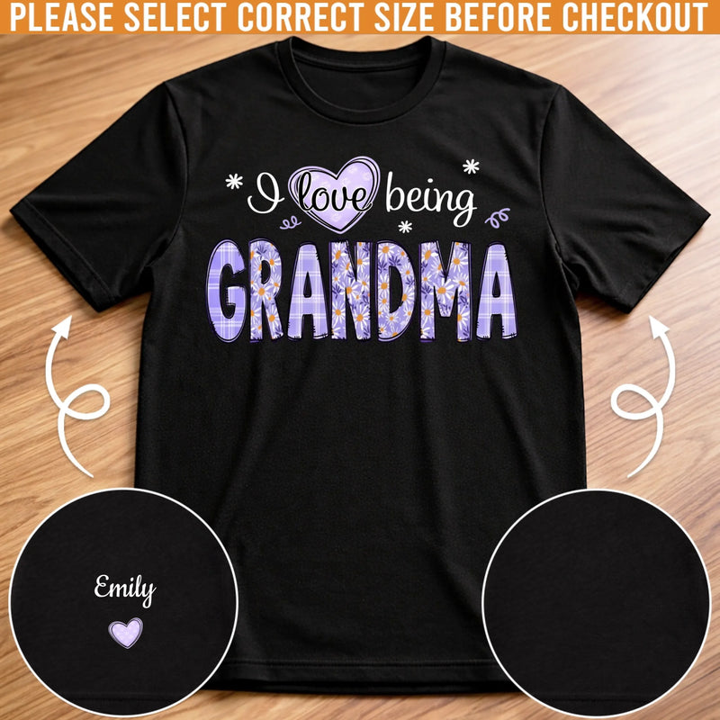 Custom Unisex T-Shirt With Design On Sleeve - Personalized Mother's Day Birthday Gifts For Mom, Grandma - Grandma Life, Best Life
