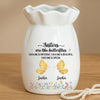 Custom Flower Vase With Ribbon - Personalized Best Friend Birthday Gifts For Women, Besties, Sisters, BFF - Where Sister Love Blooms Forever