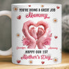 Custom 3D Inflated Effect Printed Mug - Personalized Mother's Day, Baby Shower, Gender Reveal Gifts For New Moms, Wife, Daughter - Baby Love, Wrapped In Blush Tones