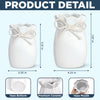 Custom Flower Vase With Ribbon - Personalized Mother's Day Birthday Gifts For Mom, Grandma - Promoted From Mom To Grandma