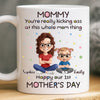 Custom Mug - Personalized Mother's Day, Baby Shower, Gender Reveal Gifts For New Moms, Wife, Daughter - Doing Mom Things Like A Boss