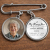 Custom Lapel Pin With Photo Charms - Personalized Memorial Sympathy Graduation Gifts For Him, Her - Your Love Was My Education