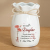 Custom Flower Vase With Ribbon - Personalized Mother's Day Birthday Gifts For Daughter - My Little Girl, Now A Loving Mom
