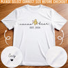 Custom Unisex T-Shirt With Design On Sleeve - Personalized Mother's Day Birthday Gifts For Mom, Grandma - Best Mama Bear Ever