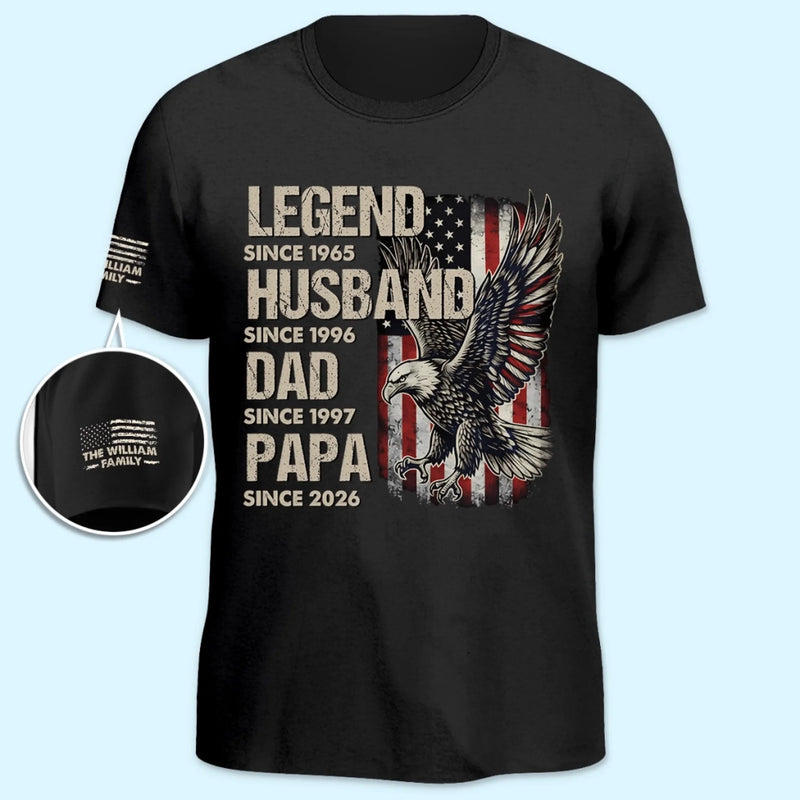 Personalized T-Shirt With Sleeve Design – Father’s Day Gift For Dad – My Era Begins