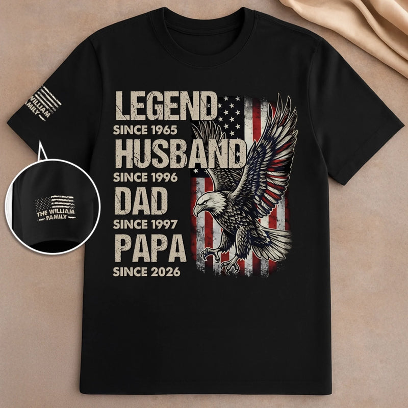 Personalized T-Shirt With Sleeve Design – Father’s Day Gift For Dad – My Era Begins
