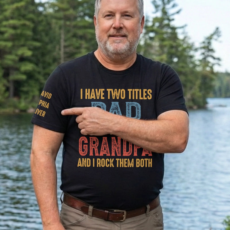 Personalized T-Shirt With Sleeve Design – Father’s Day Gift For Dad – Made Of Steel