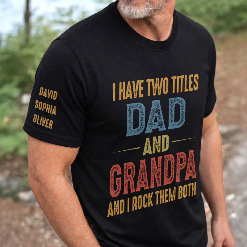 Personalized T-Shirt With Sleeve Design – Father’s Day Gift For Dad – Made Of Steel