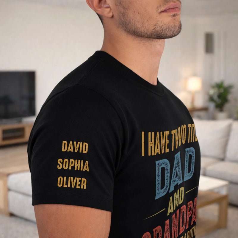 Personalized T-Shirt With Sleeve Design – Father’s Day Gift For Dad – Made Of Steel