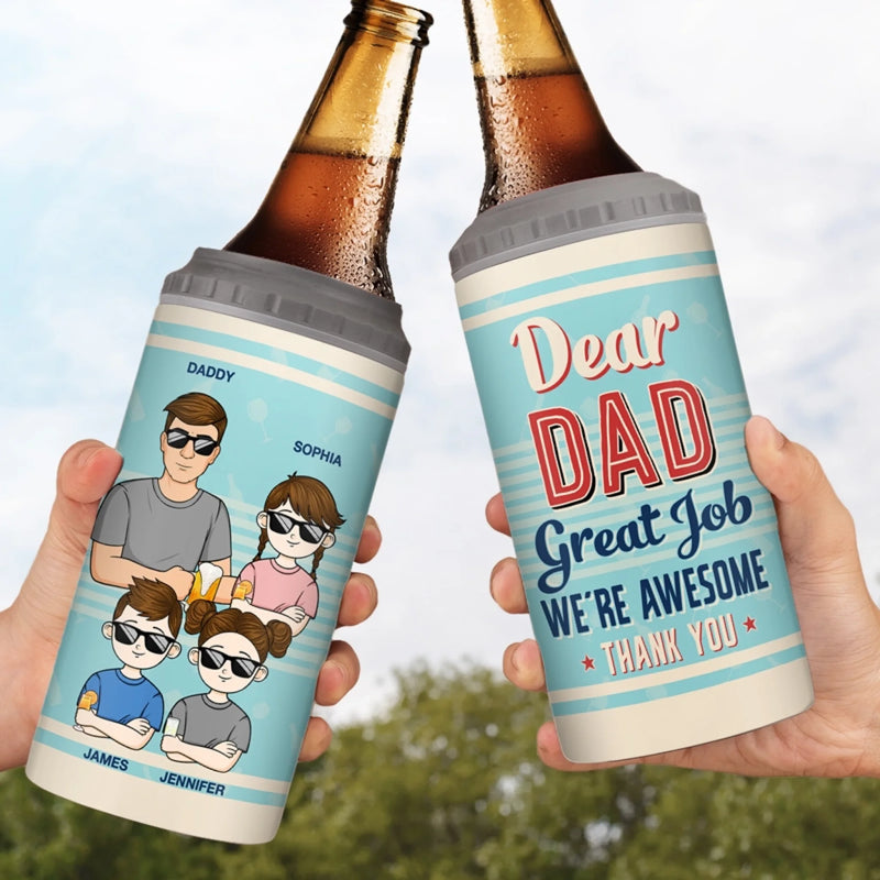 Personalized Can Cooler Tumbler – Father's Day Gift For Dad – Dear Dad, Great Job