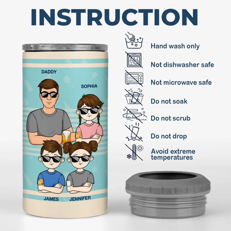 Personalized Can Cooler Tumbler – Father's Day Gift For Dad – Dear Dad, Great Job