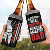 Personalized Can Cooler Tumbler – Father's Day Gift For Dad – Behind Every Great Child