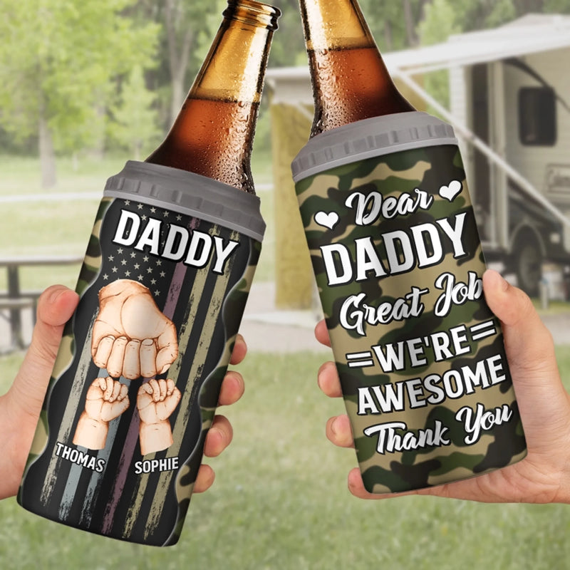 Personalized Can Cooler Tumbler – Father's Day Gift For Dad – Dear Father, Great Job
