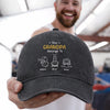 Personalized Washed Baseball Cap – Father’s Day Gift For Dad – Our Grandpa, No Sharing