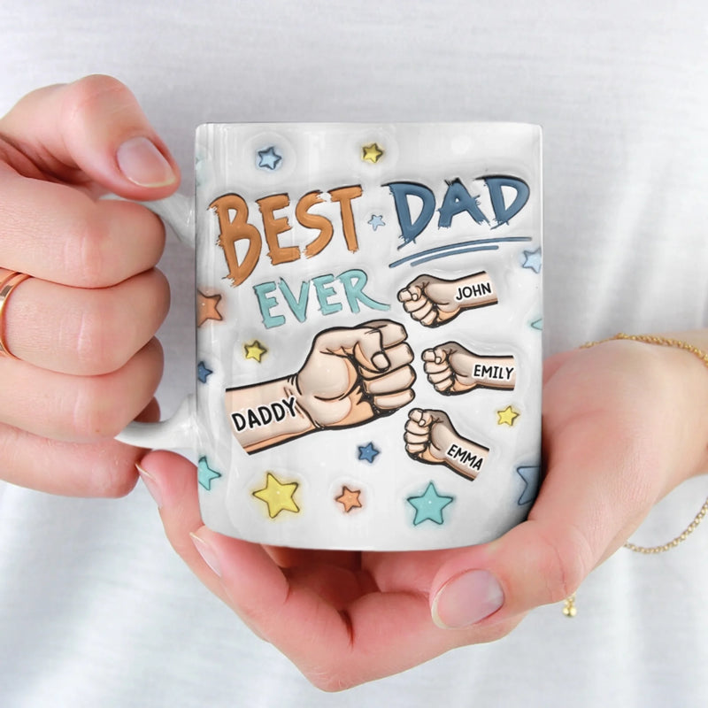 Personalized Mug – Father’s Day Gift For Dad – A Son's First Hero, A Daughter's First Love